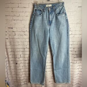 Abercrombie and Fitch size 2 Long light wash the loose high rise Jean